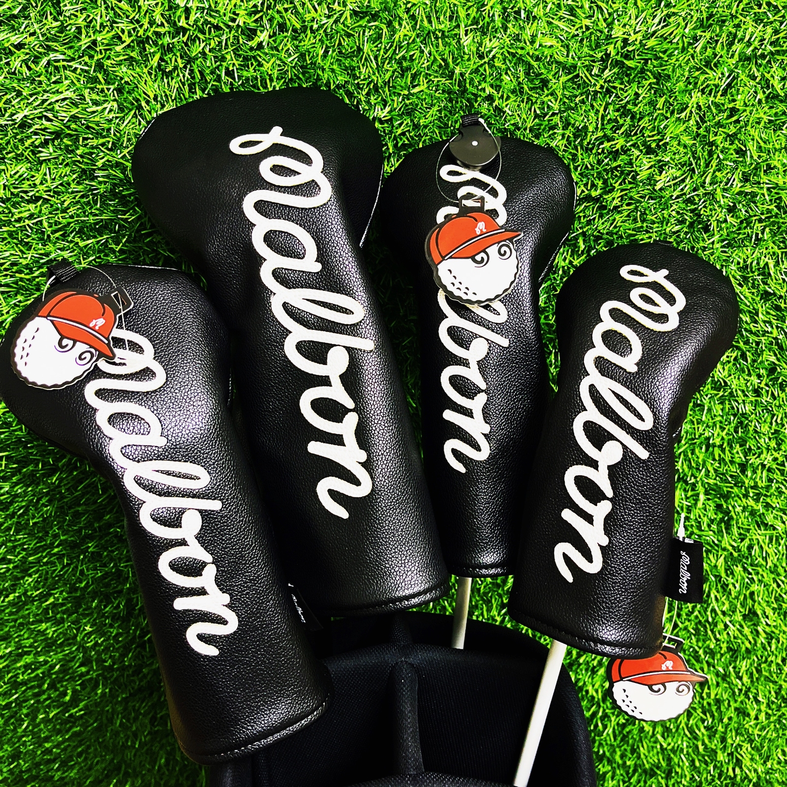 Premium Pure Brand Letters Driver Wood Hybrid Putter Golf Club Cover Headcover
