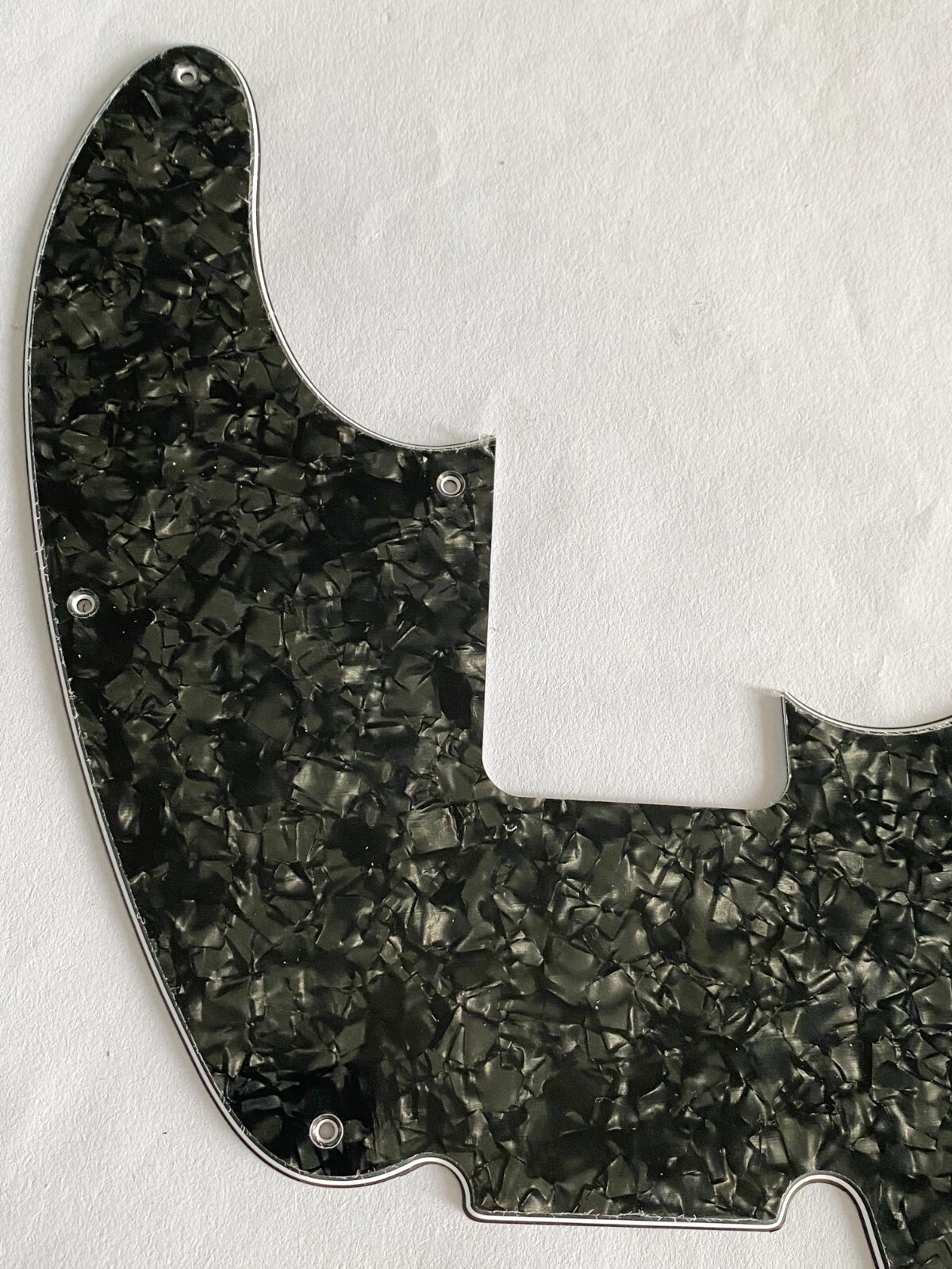 Guitar Pickguard for Fender Telecaster Precision Bass Style,4 Ply Black Pearl