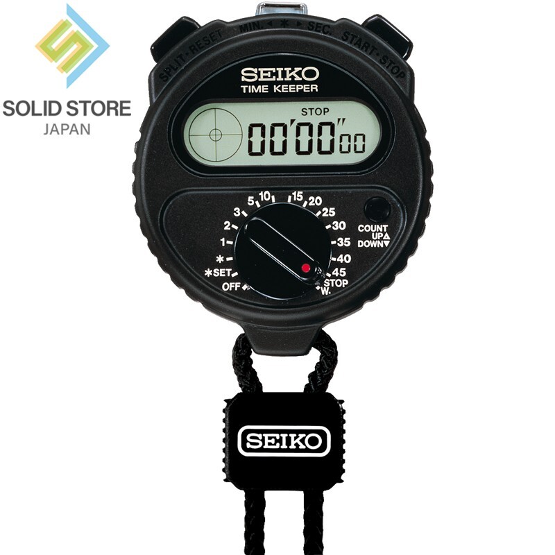 SEIKO Stopwatch SSBJ025 TIME KEEPER Competition time measurement Digital Black