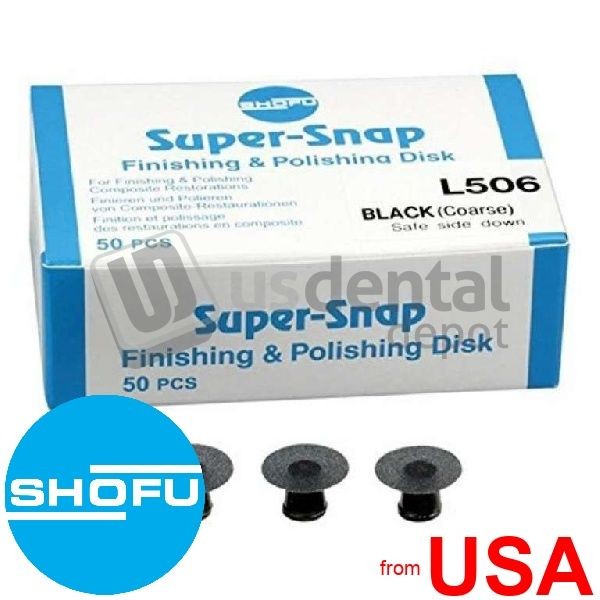 SHOFU Super-Snap BLACK Coarse Contour discs  Bx/50 - Refill - #L506 110687