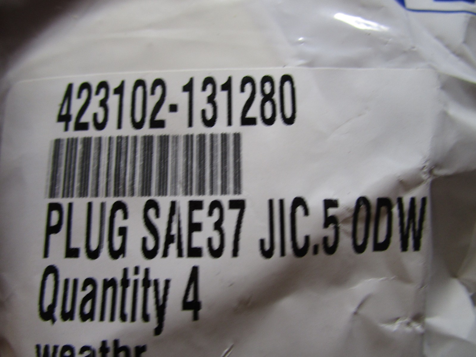 1/2" JIC 37° Steel Hex Plug QTY 4