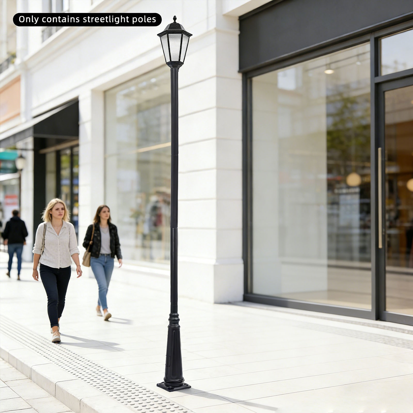 3.1m European Light Post,Split-Type Light Post,Floorstanding Outdoor Light Post
