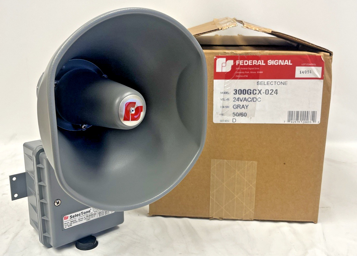 Federal Signal 300GCX-024 , 24 VAC/VDC Industrial Amplified Speaker *NEW IN BOX*