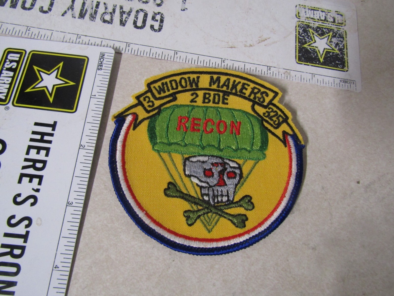 MILITARY PATCH VINTAGE 2ND BRIGADE 3-325 WIDOW MAKERS RECON VIETNAM