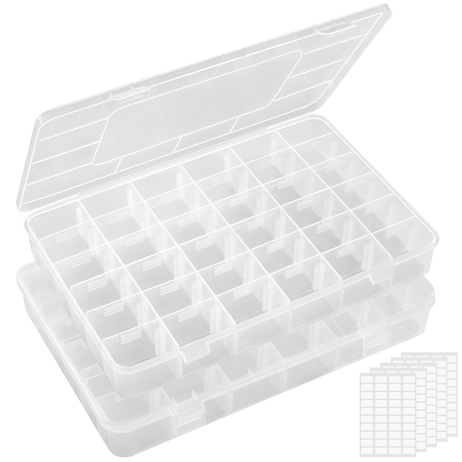 Lifewit 36 Grids Clear Stackable Plastic Organizer Storage Box Container