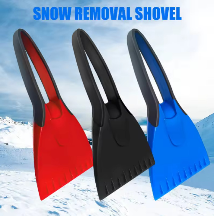Car Ice Scrapers Silicone Car Snow Shovel Soft Handle Ice Scraper Removal Winter