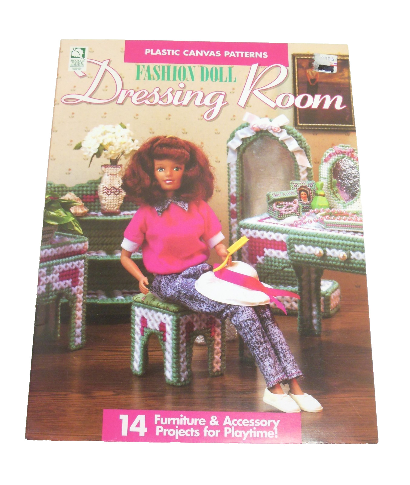 Plastic Canvas Fashion Doll Barbie Dressing Room Furniture PATTERNS Accessories