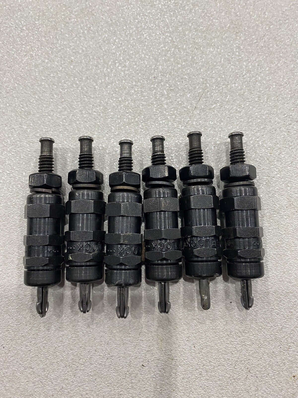 Cleco Fasteners LOT of Six 5/32" 1/2” Nut, Draw Cleco's  0~1/2" Grip, BLACK
