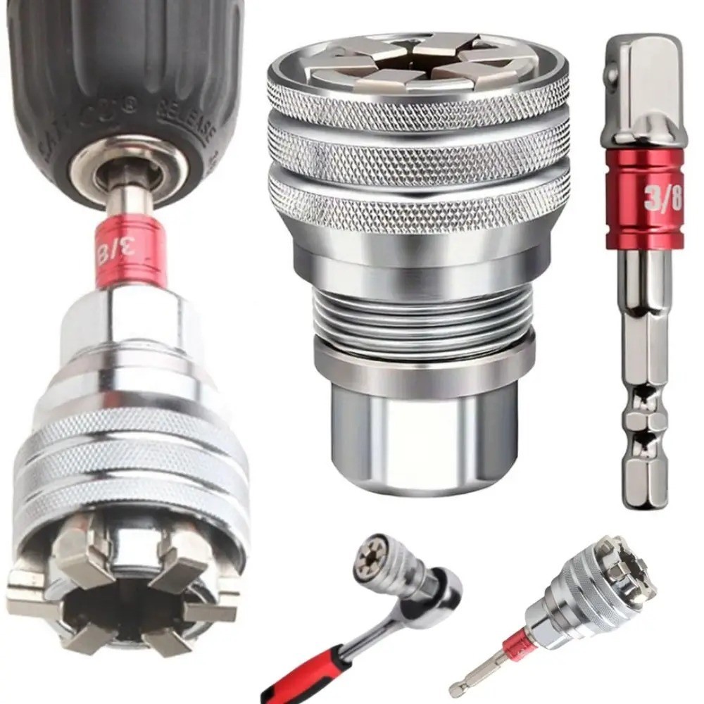 10-19mm Universal Socket Tool Adjustable Multifunction Wrench Sleeve Adapter Kit