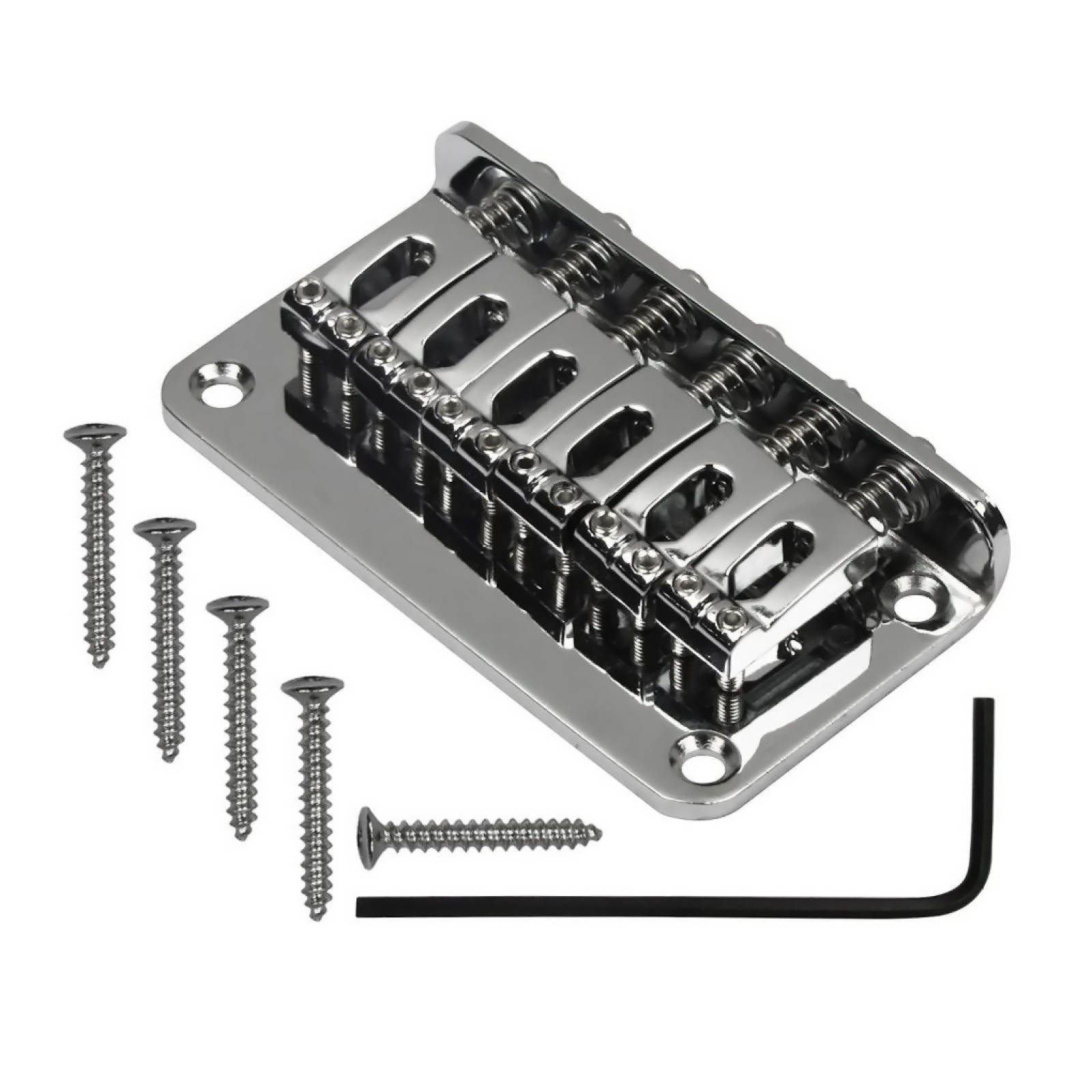 Metal Chrome 6-String Electric Guitar Fixed Bridge with 10.5mm String Space