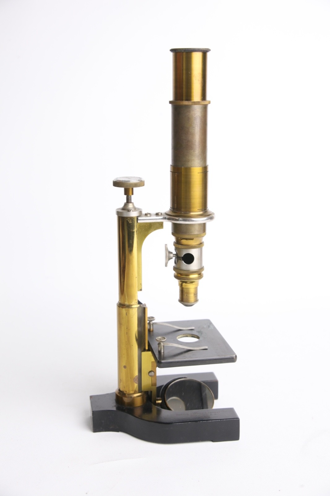 Bausch & Lomb Brass Continental Microscope Model AB 1890s READ