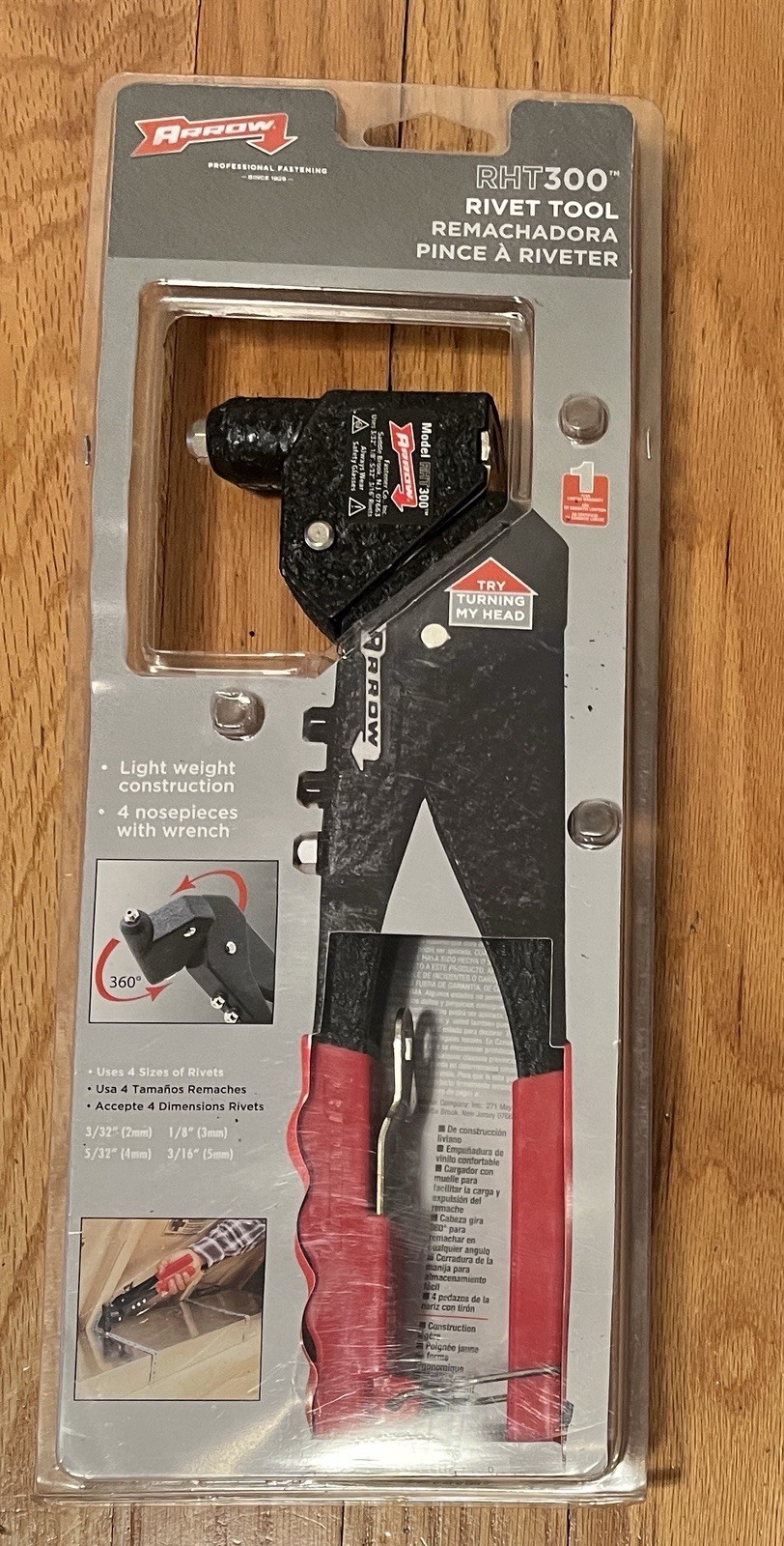 ARROW # RHT 300  SWIVEL HEAD RIVET TOOL NEW IN ORIGINAL PACKAGE