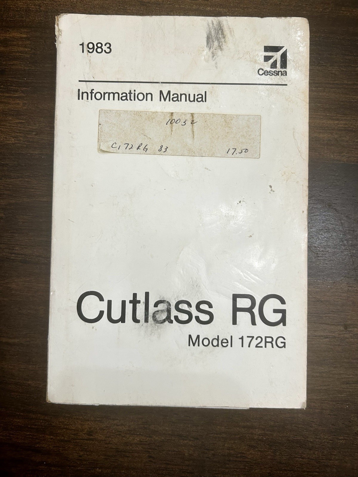 1983 Cessna Cutlass RG 172RG Information Manual D1232-13 Printed 3/84