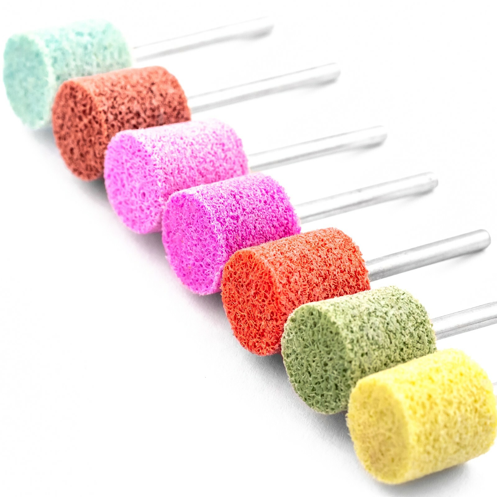 7pc 240-1500 Grit Abrasive Nylon Brush Wheel Grinding Polishing Buffer Drill Bit