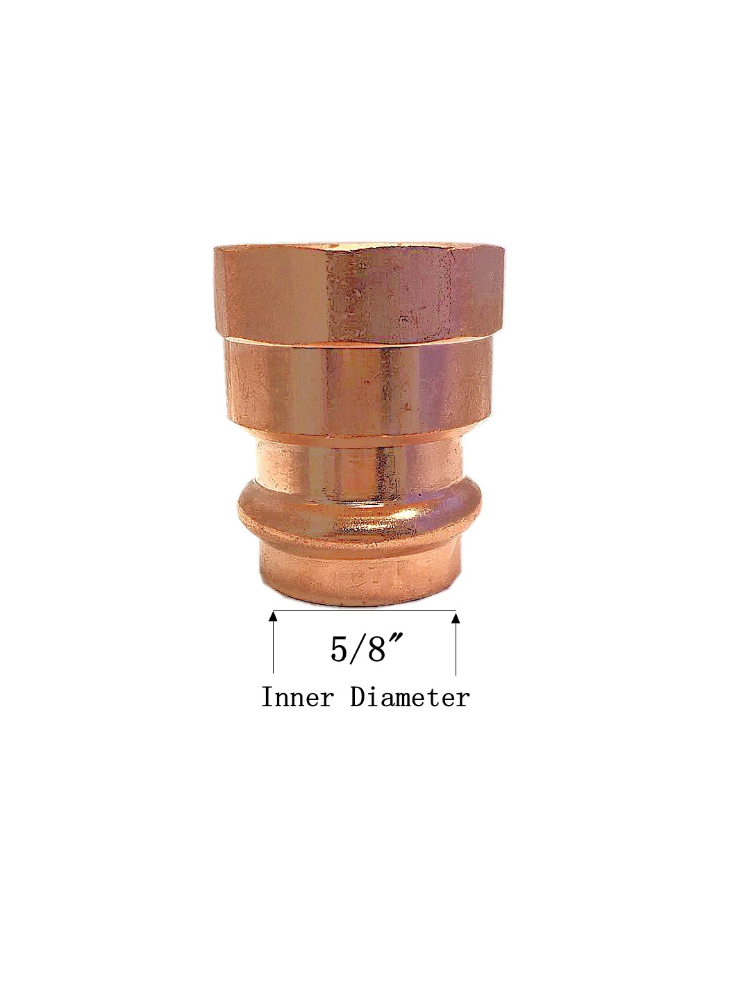Libra Supply Lead Free 1/2 inch, 1/2'' Press Copper Female Adapter PxFIP, 10pcs