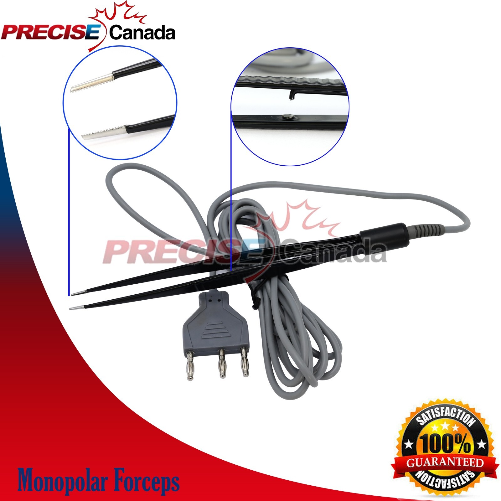 Potts Smith, Hand-Switch Monopolar Forceps With Fix-Attached 3mtr Cable, EL-085