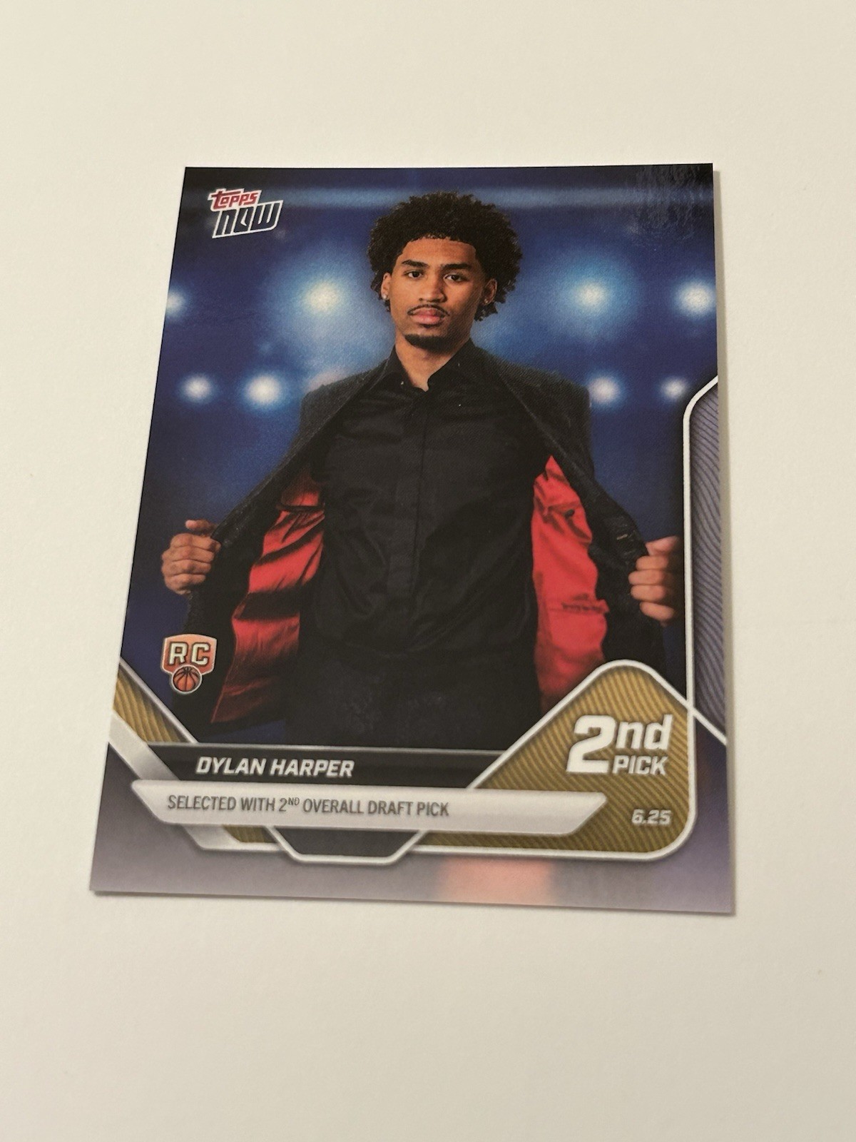 2025 TOPPS NOW NBA DRAFT NIGHT DYLAN HARPER ROOKIE CARD #D2 SPURS 1ST CARD