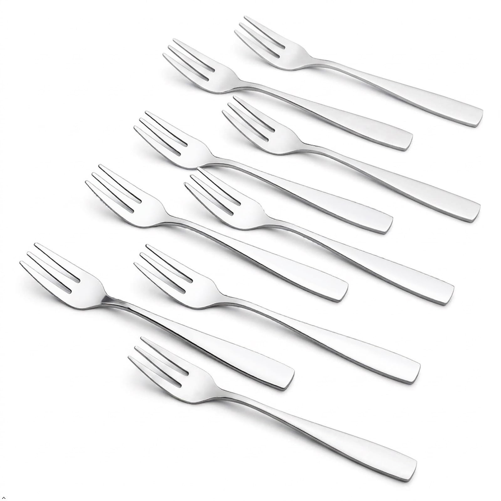 12 PCS Stainless Steel Tasting Appetizer Cake Forks Mirror Finish Set 12
