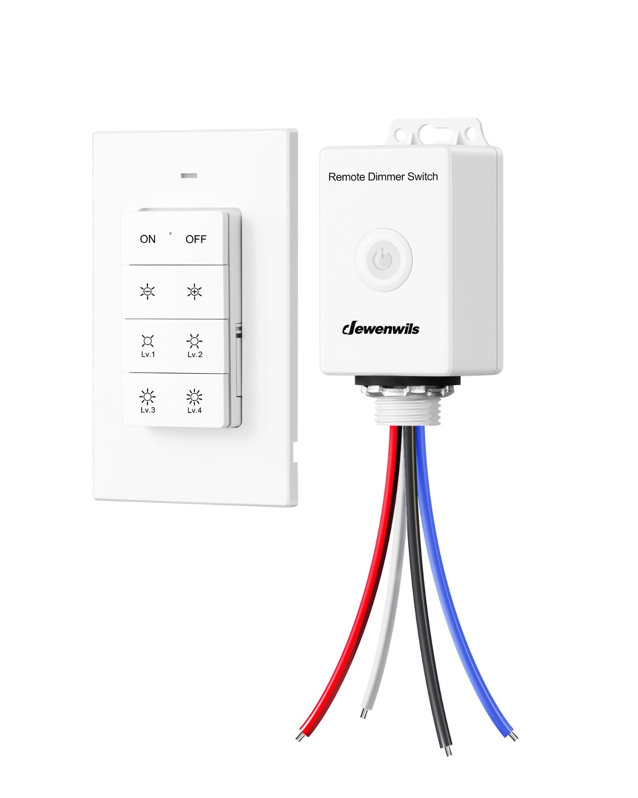 DEWENWILS Outdoor Light Dimmer, Remote Control Wall Switch, No WiFi Needed