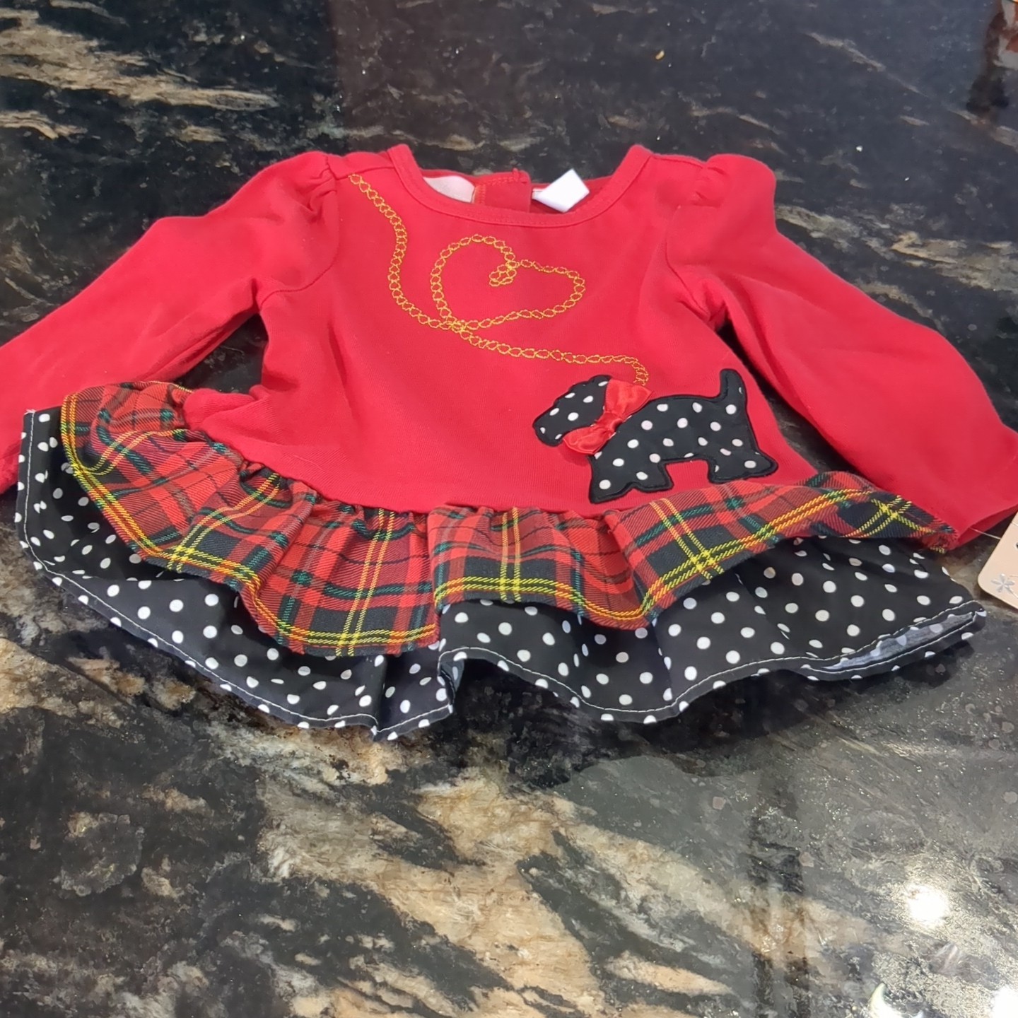 Kids Headquarters Girls Sz. 12 Months Christmas Holiday Top