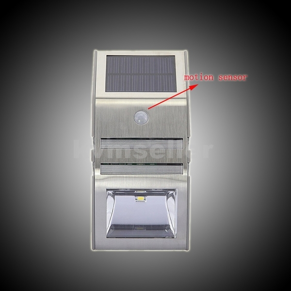 3Pack 2 LED Solar Power Motion Sensor Light Wall Garden Lamp outdoor wateproof