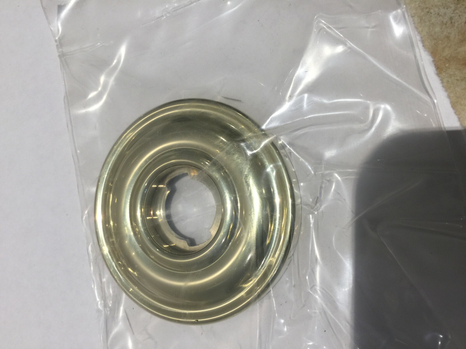Baldwin 5048 003 IDM Half Dummy Rose Rosette notch-fit Images Polished Brass
