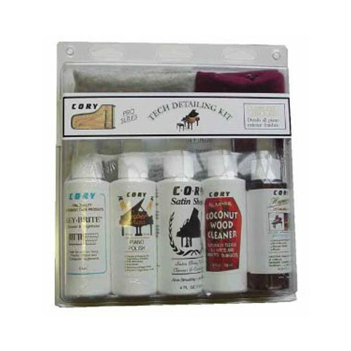 Piano Tech Detailing Kit - By Cory (7 Piece Piano Care Kit) Polish, Cleaners