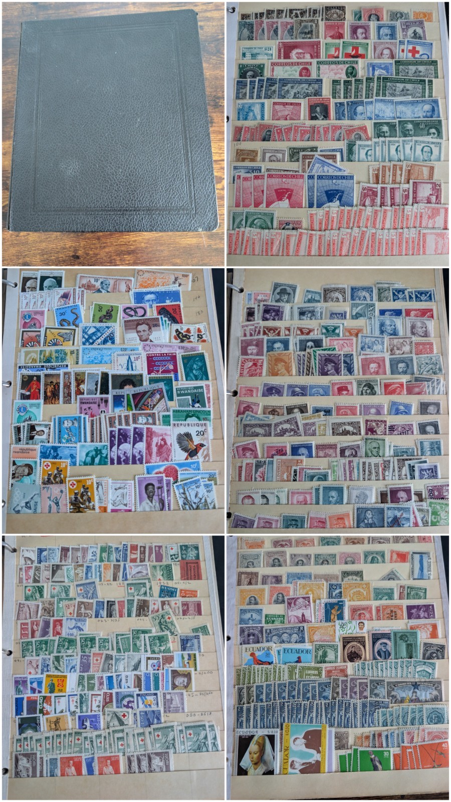 Vintage Worldwide Stamp Album Approx. 2000+ Stamps Mint & Used Dealer Collection