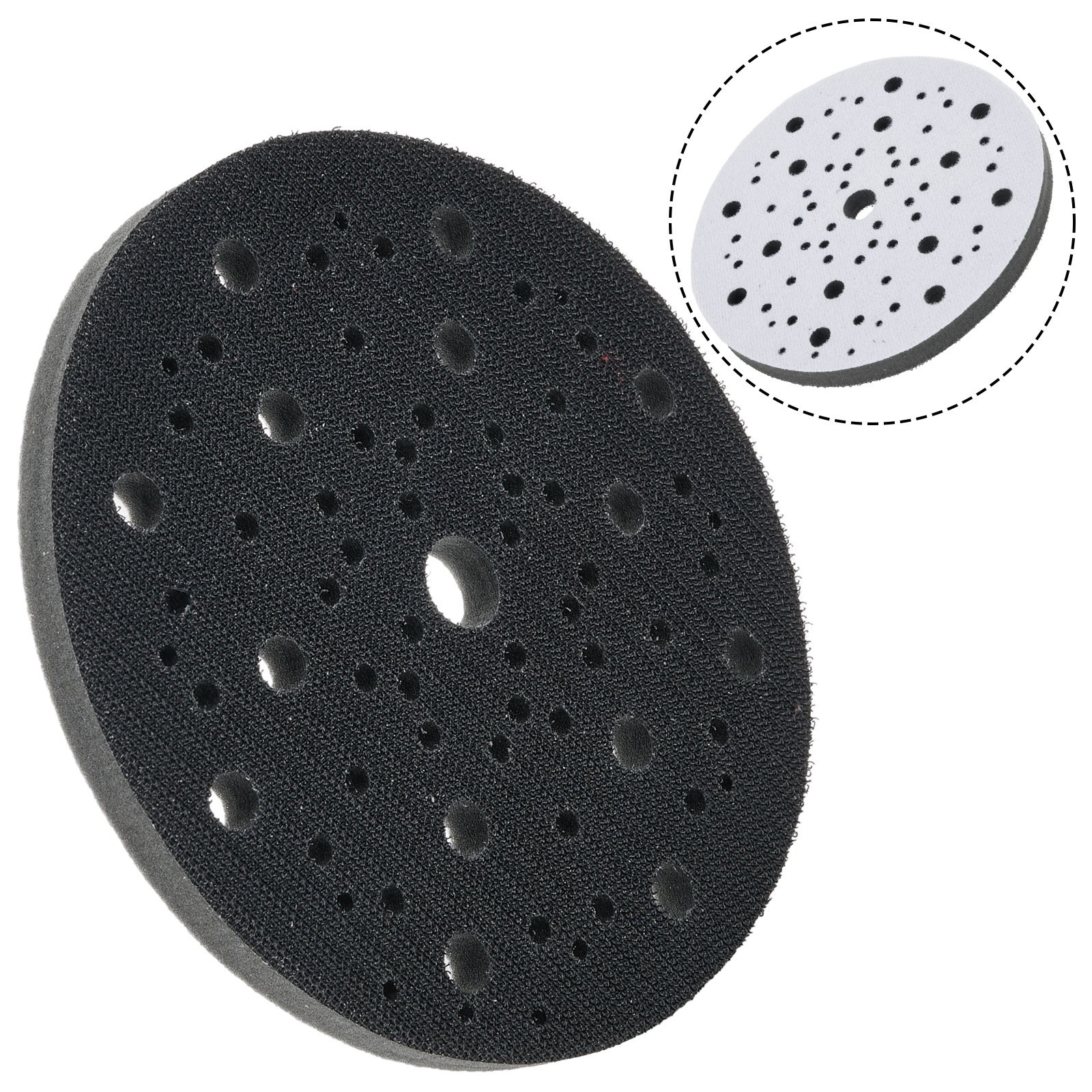 Improved Finishing with 6 Soft Sponge Interface Pad 150mm Diameter 70 Holes