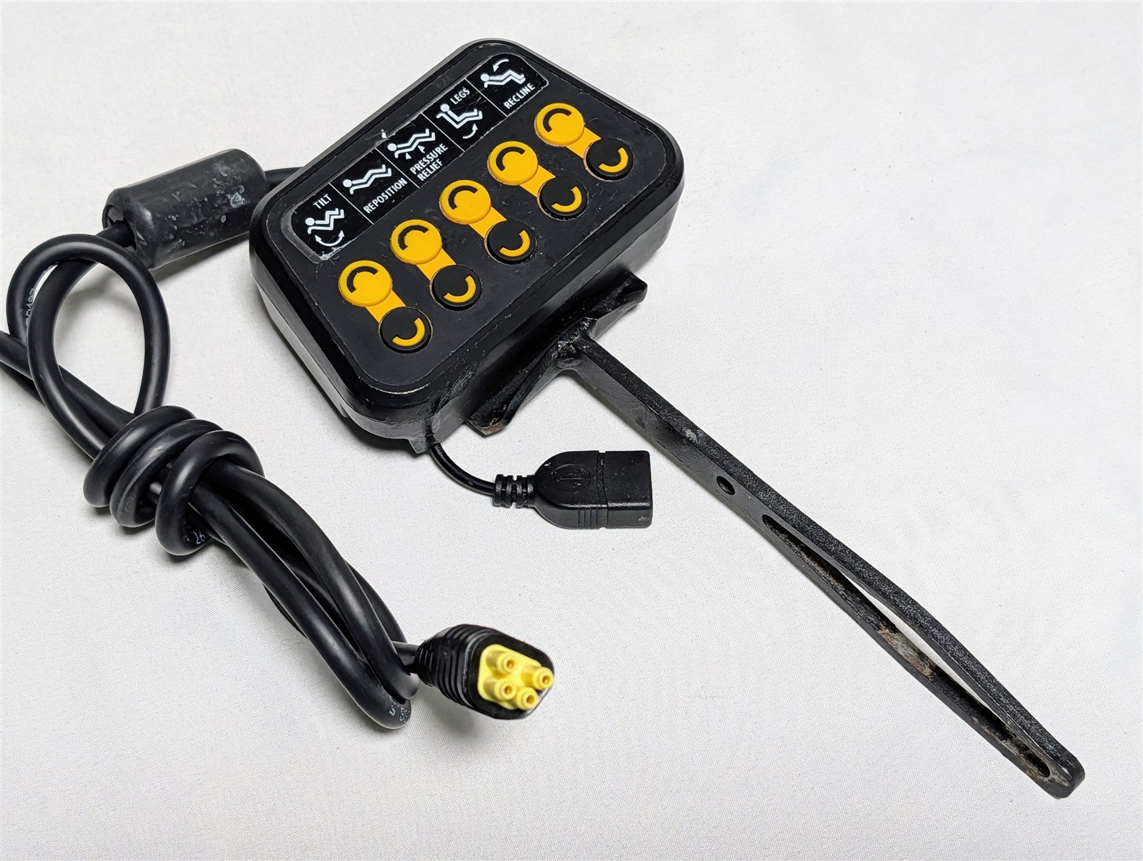 Permobil CTRL+5 Wheelchair Seat Control Switch Box 130913 Rev E w/ Mount & USB
