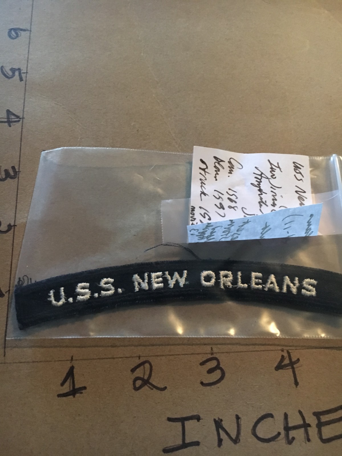 US NAVY SHOULDER STRIP TAB *** rocker *** Patch USS New Orleans