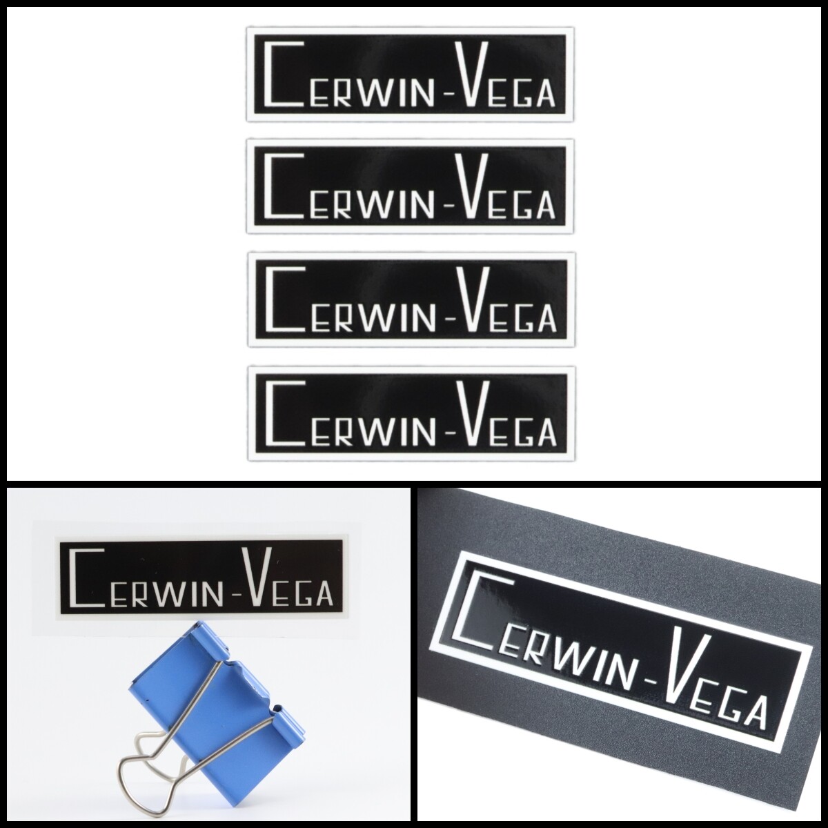 Cerwin Vega logo badge Sticker Decal waterproof 77mm(3.03")X23mm(0.90")