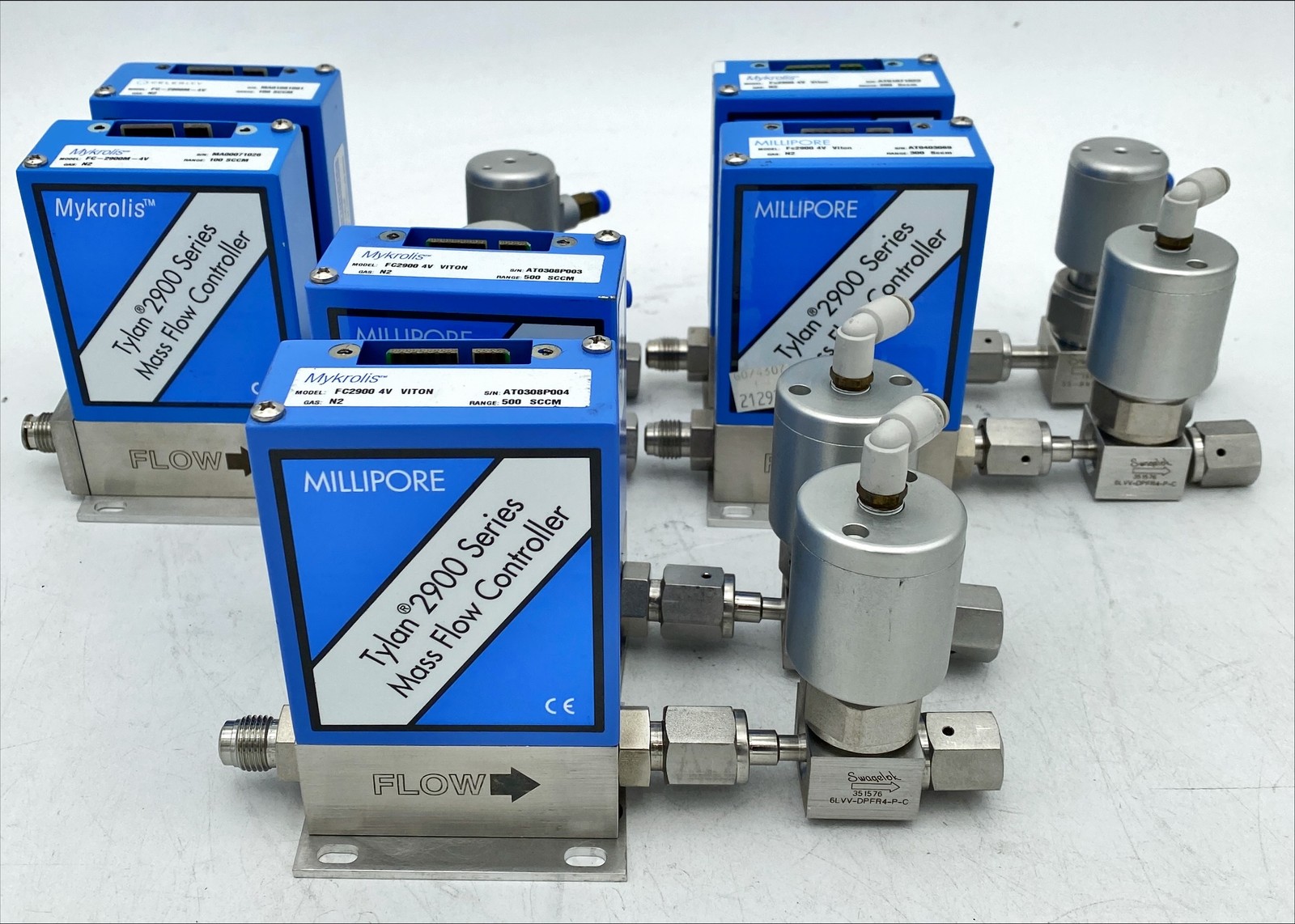 Millipore Mykrolis Fc2900 4V Viton Mass Flow Controller for Nitrogen N2