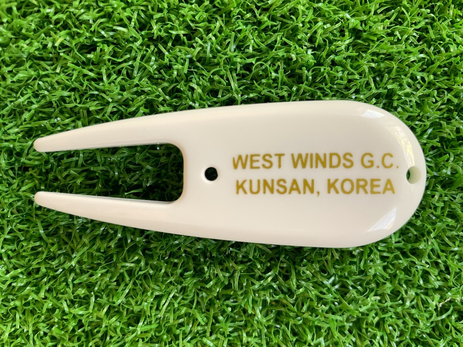 West Winds Golf Course Divot Repair Tool Plastic - Kunsan Air Base South Korea