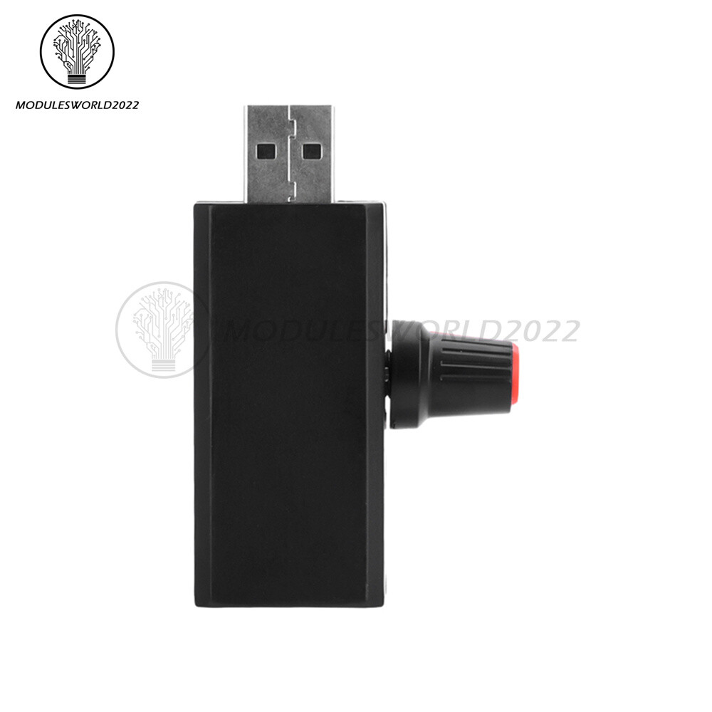 5W DC5V2A Fan Controller Stepless Speed Control w/ Switch USB Protection Type-C