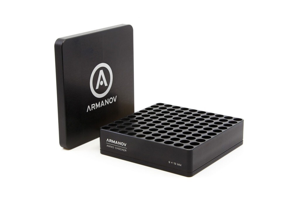 Armanov ​​​​​Ammo Checker 100 rd with Flip Cover - 9MM X 19