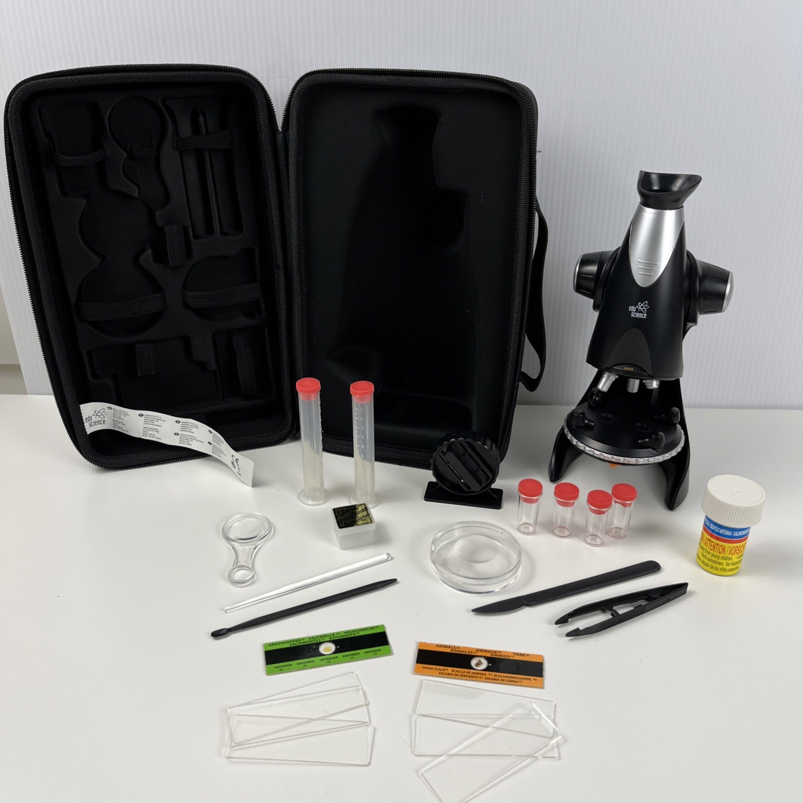 Edu Science 600x View Microscope With Case Edu Science Microscope For Kids