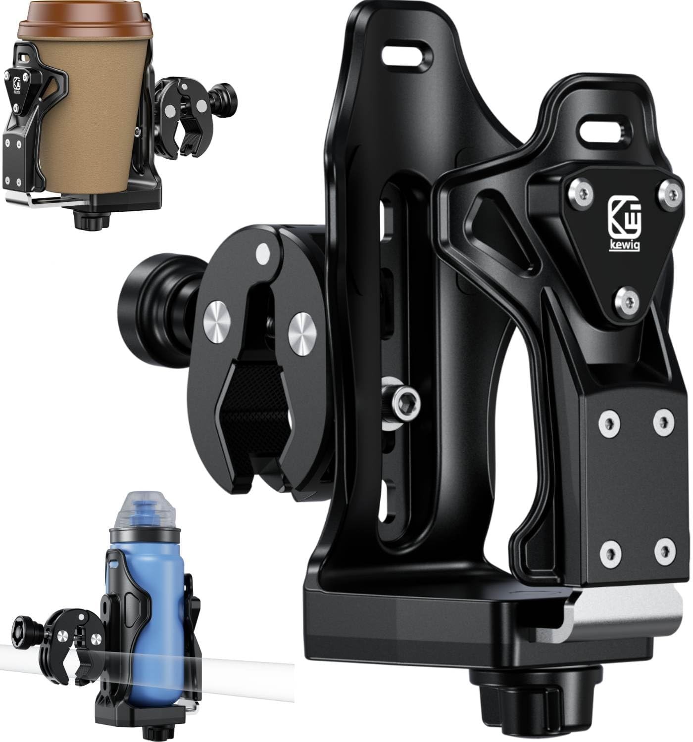 Anti-Theft Motorcycle Cup Holder, Extra Large Adjustable Size Bike Water Bottle