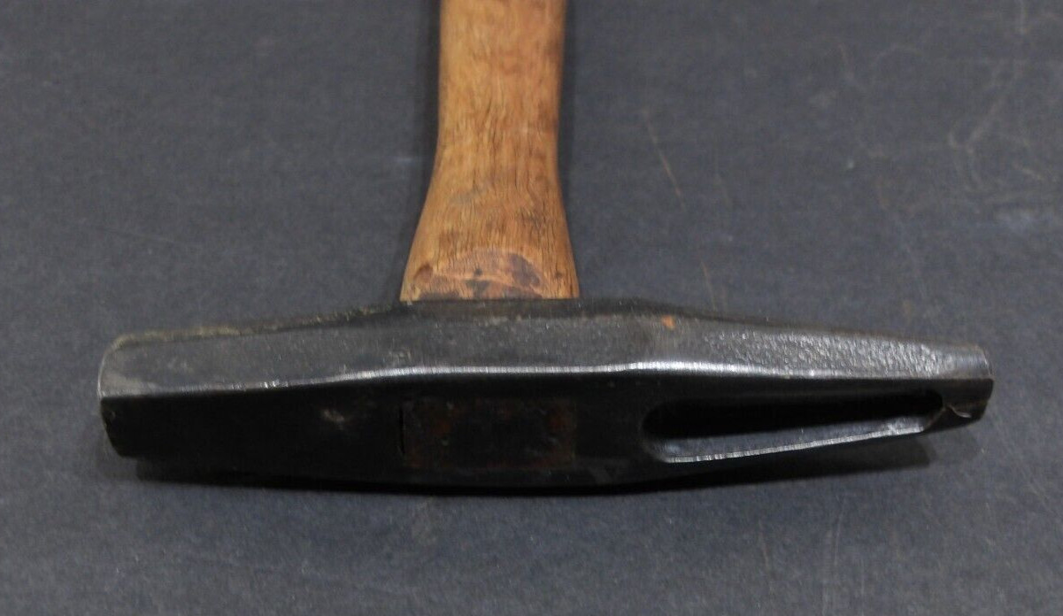 Vintage Upholstery Tack Hammer Split Head Mallet Solid Wooden Handle 10.25" Long