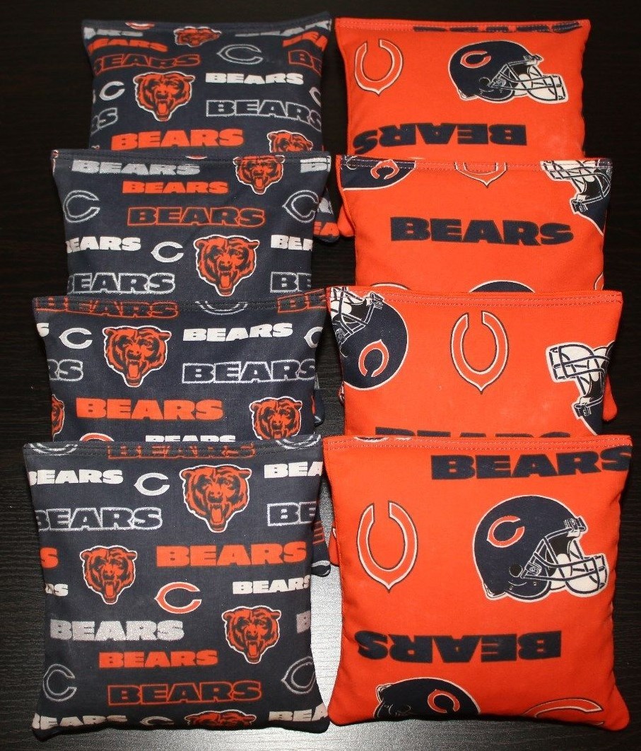 CHICAGO BEARS Cornhole Bags 8 ACA Regulation Corn Toss Baggo Bean Bags