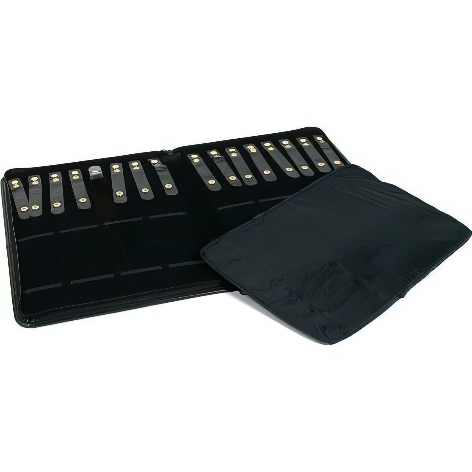 Black 16 Necklace Chain Folder Jewelry Travel Showcase Display