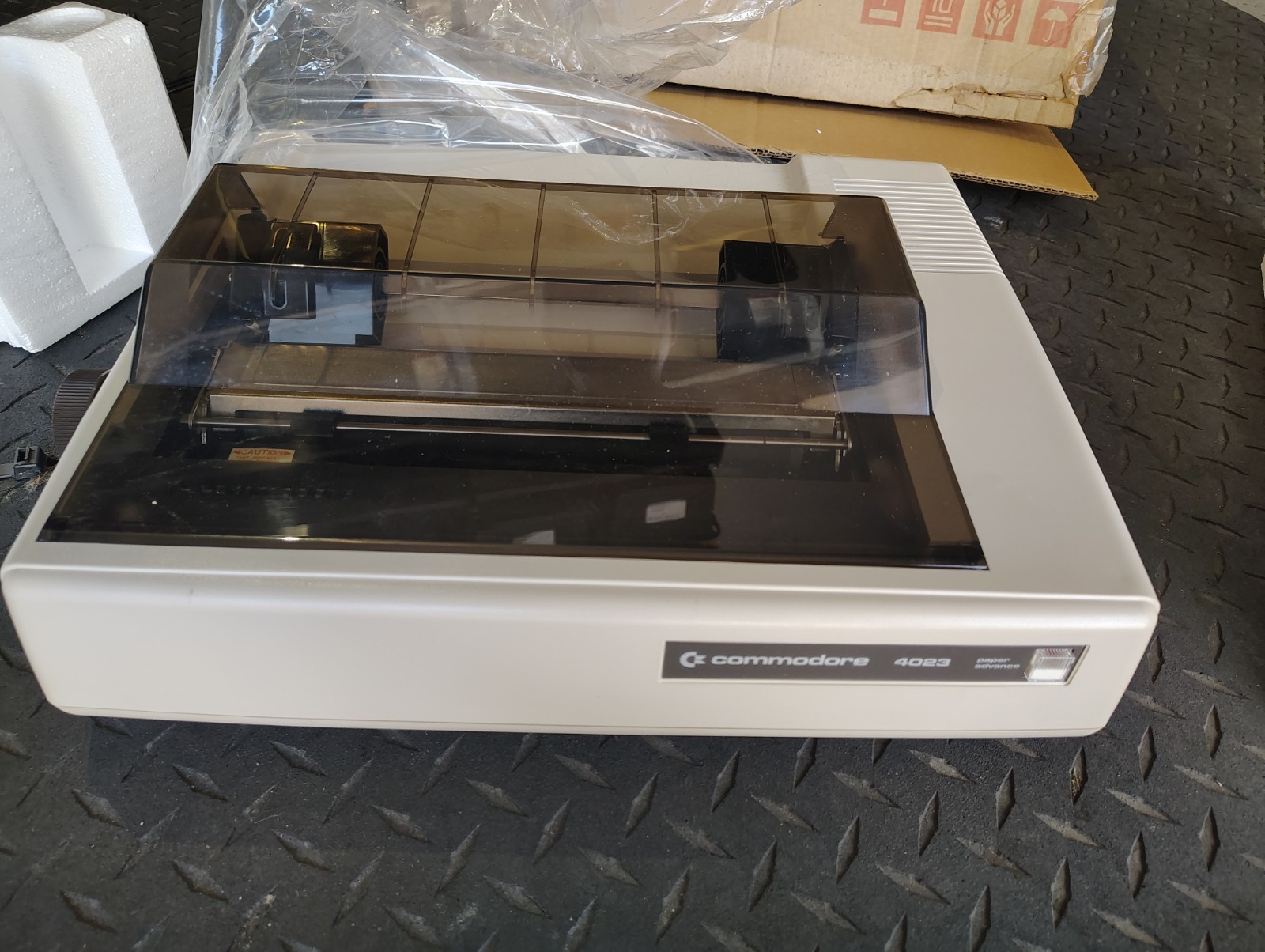 Commodore Printer-4023-Paper Advance Computer Printer Tractor Feed ***READ***