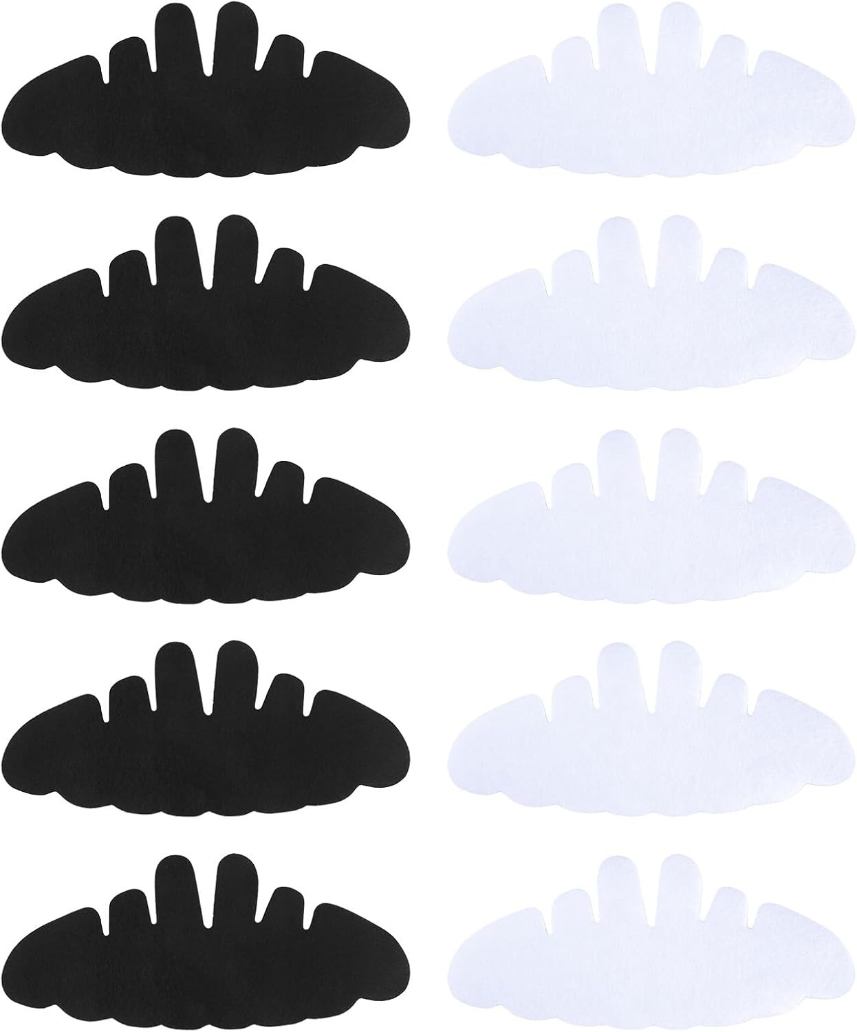 10 Pack Hat Shaper Insert, 5 White 5 Black Felt Inserts for Baseball Caps, 11.61