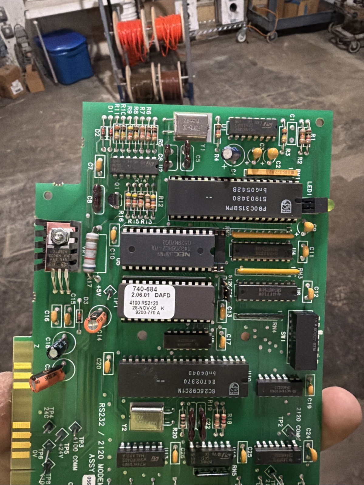 4100-6038 0565415 SIMPLEX DUAL RS232 INTERFACE FIRE ALARM CARD SL NO K060100078