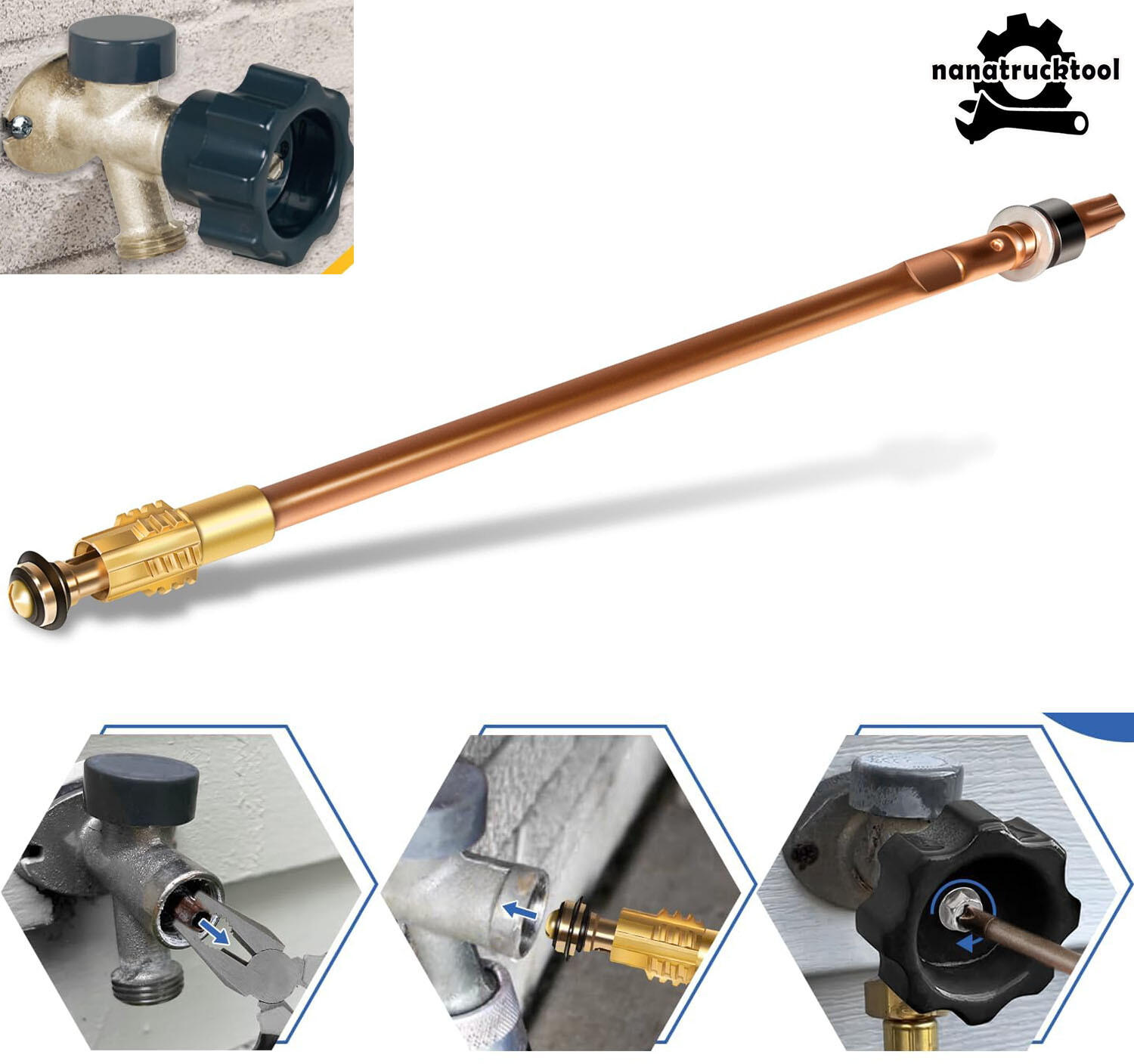 123-0093 500 Series Mansfield Style Stem Assembly For Pier 8" Sillcock ASFP