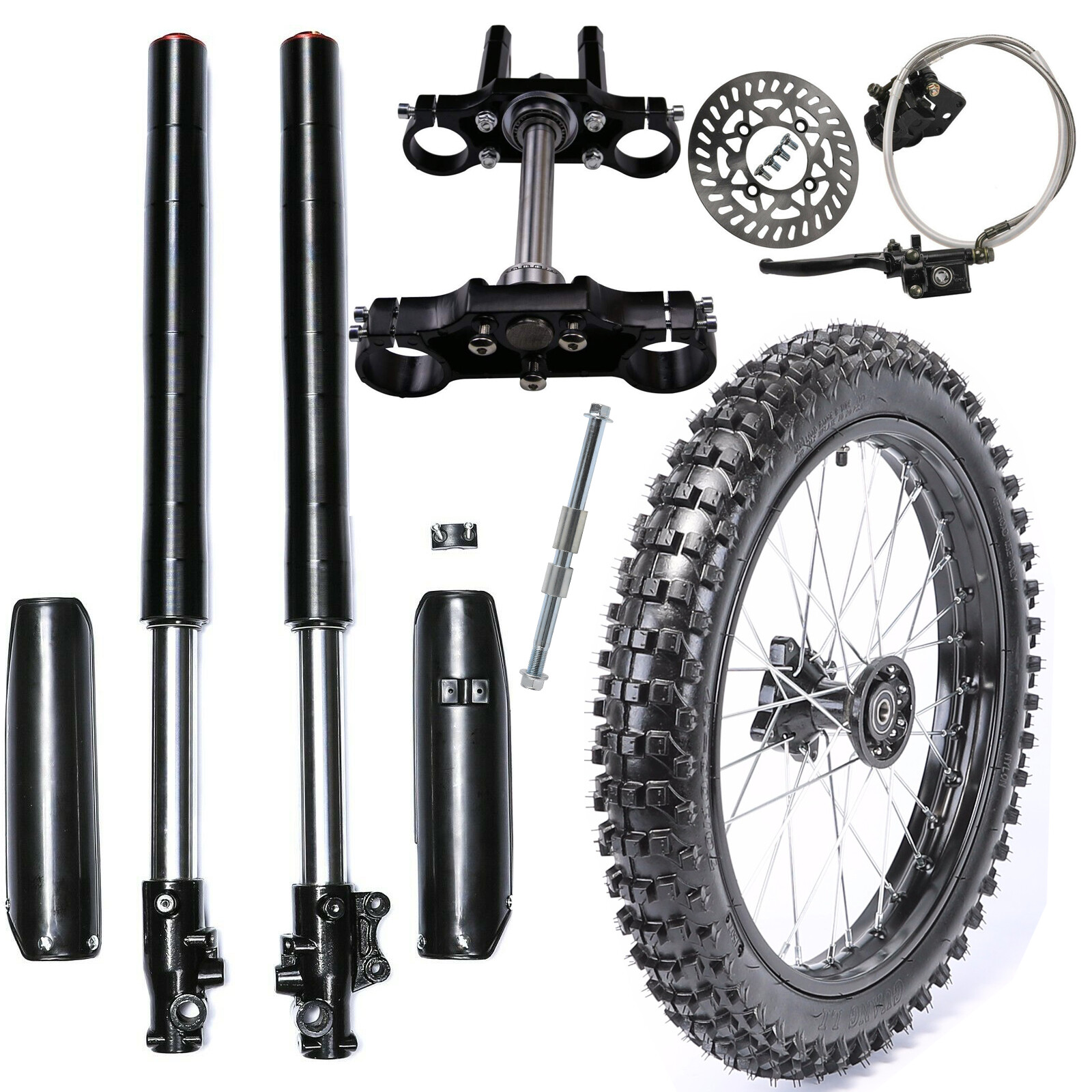 700mm Front Forks Triple Tree+17'' Wheel Tire Rim For Pitpro Dirt Bike Apollo