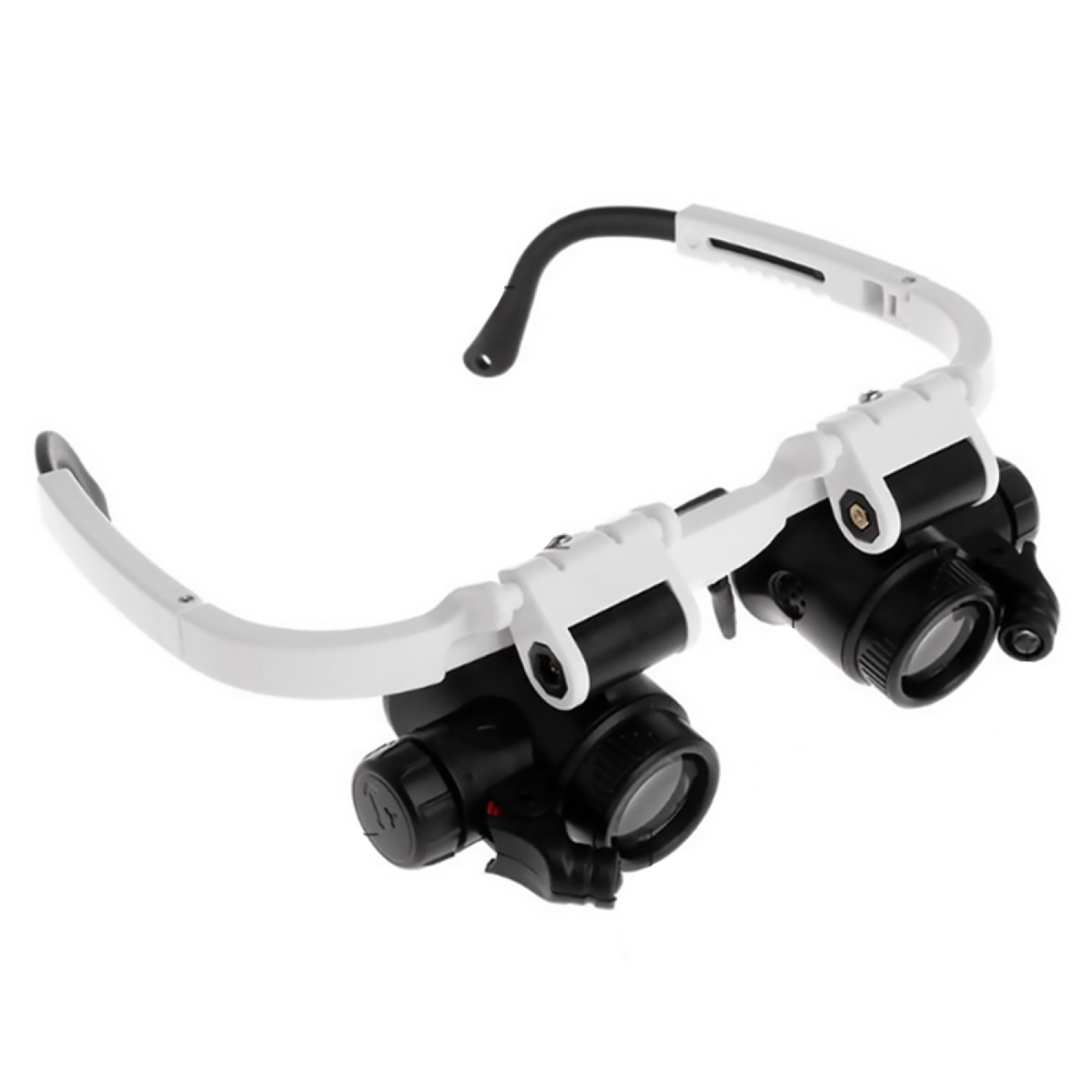 LED Magnifier Double Eye Glasses Loupe Lens Jeweler Watch Repair Measurement c