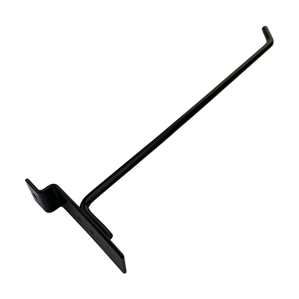 10" Slatwall Hooks,Black,Hanger Display,Display Panel Hooks Wire Metal 24 Pc Set