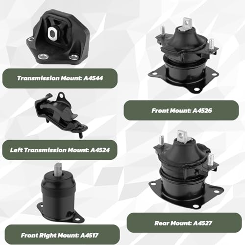 5Pcs Engine Motor Mount & Trans Mount Compatible with a-cura 2004 2005 2006 TL