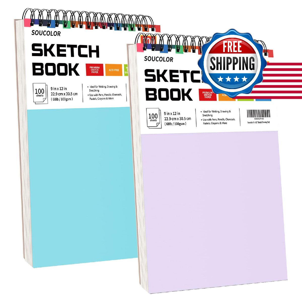 Soucolor 9 x12 Inch Sketch Book, Mother's Day, Birthday for Daughter Wife, Creat